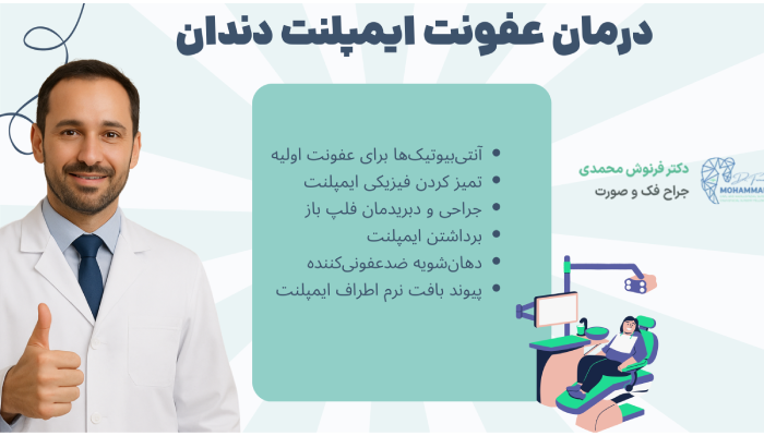 درمان عفونت ایمپلنت دندان